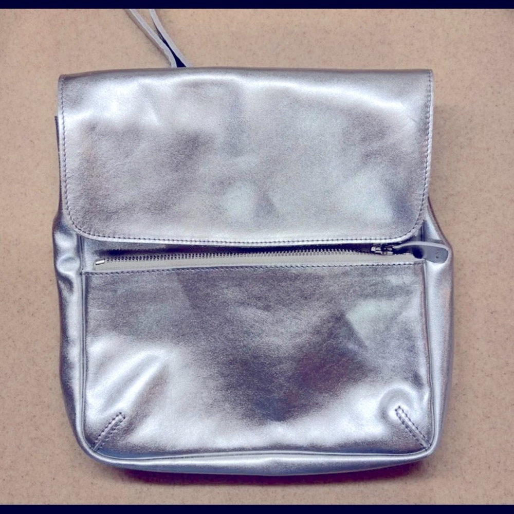 COPY - Johnny Farar leather crossbody silver purse